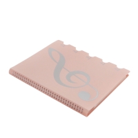 Нотная папка - 20 файлов 40 листов розовая