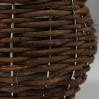 Корзина плетеная (ротанг): D14 H10 BD11, 1 шт., коричневый