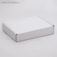 Коробка для пирога, белая, 32,6 x 22,9 x 4,8 см