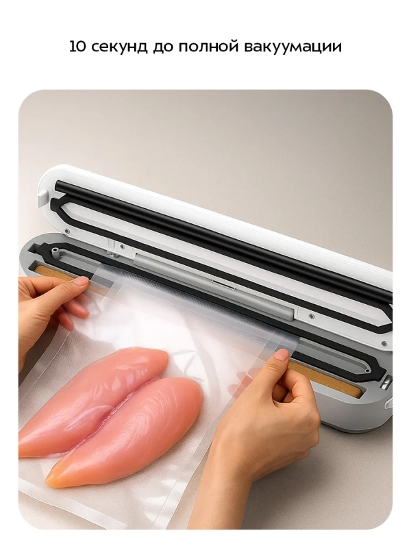 Вакууматор для продуктов с запайкой с пакетами КТ-1565