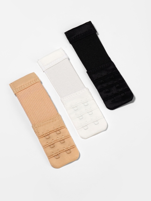 Застёжка-удлин для бюст 3ряда 2крючка с резин (наб 3шт цена за наб) нейлон 3цвета TR