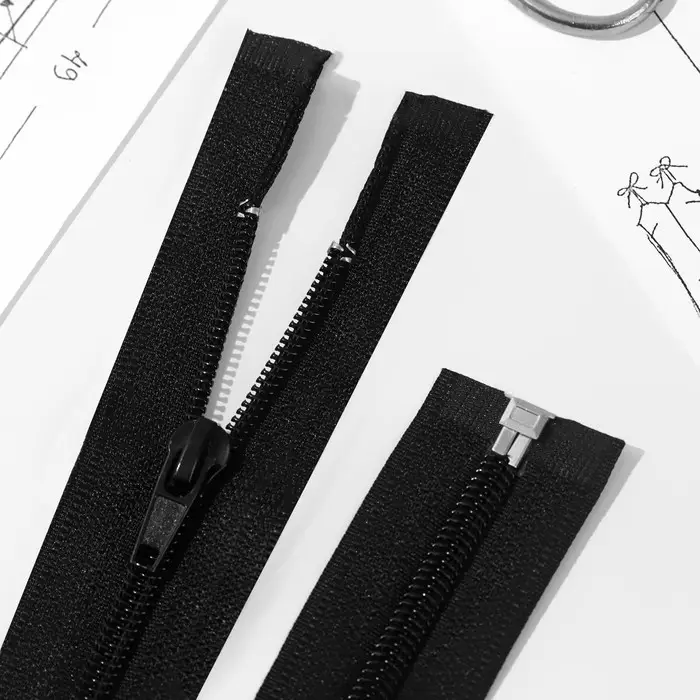 Молния &laquo;Спираль&raquo;, №5, разъёмная, замок автомат, 40 см, чёрная