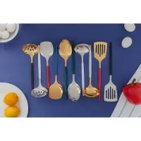 Лопатка из нержавеющей стали Magistro &laquo;Грэйс&raquo;, длина 26 см, цвет ручки голубой, цвет головы золотой