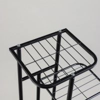 Подставка для цветов Greengo, 7 полок, 43 &times; 22 &times; 126 см, напольная, металл, чёрная