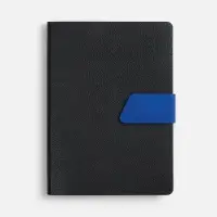 Ежедневник Boom, недатированный, черный c ярко-синий
