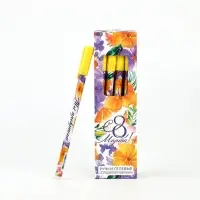 Ручка пластик пиши-стирай с колпачком "С 8 Марта!", синяя паста, гелевая 0,5 мм