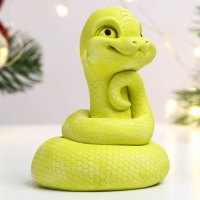Новый год. Символ 2025. Фигура "Змейка Фея" лимонная, 7х6см