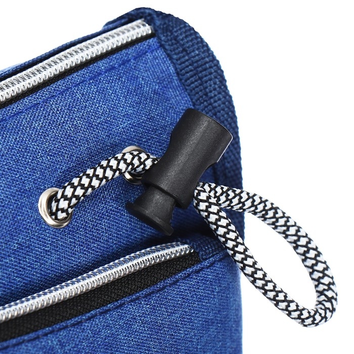 Пенал школьный на молнии Calligrata "Спорт", 2 отделения, синий