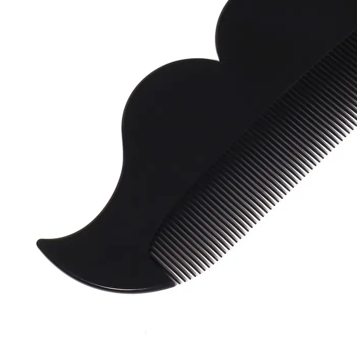 Расчёска-гребень для усов и бороды &laquo;УСЫ&raquo;, 18&times;6.5 см, чёрная