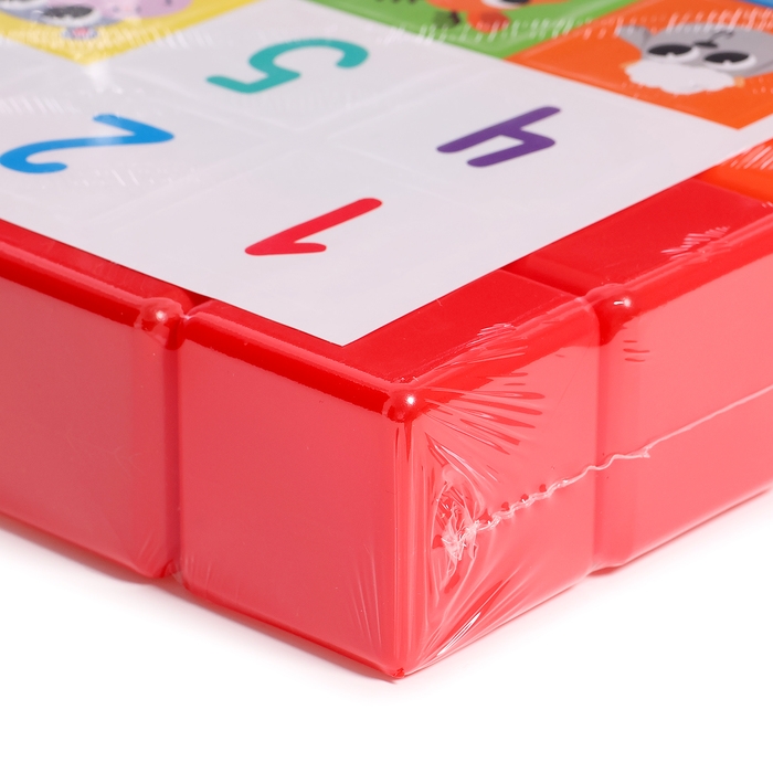 Набор цветных кубиков, с наклейками, 6 &times; 6 см, 20 штук, 3+