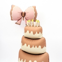 Воздушный шар фольгированный 37" &laquo;Бантик&raquo;, матовый, розовый