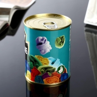 Подарочные носки в банке &laquo;Цельные&raquo;, (внутри носки мужские, цвет чёрный)