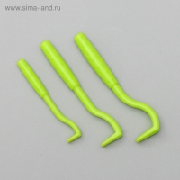 Набор выкручивателей для клещей, 3 размера, зелёные Набор выкручивателей для клещей, 3 размера, зелёные