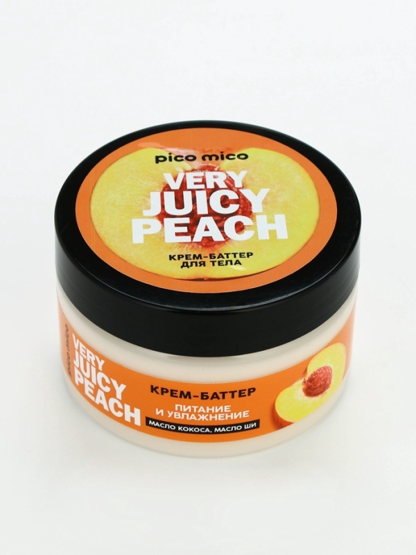 Крем-баттер для тела Very juicy peach, питание и увлажнение, с ароматом персика, 250 г, PICO MICO Крем-баттер для тела Very juicy peach, питание и увлажнение, с ароматом персика, 250 г, PICO MICO
