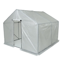 Теплица, 2,5 &times; 2,45 &times; 2,1 м, оцинкованный металл, профиль d = 25 мм, чехол из армированной плёнки 120 мкм