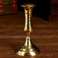 Подсвечник "Нико" латунь 8х8х15 см