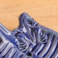 Мыльница "Геккон" керамика, цв. синий, 12х7х3 см