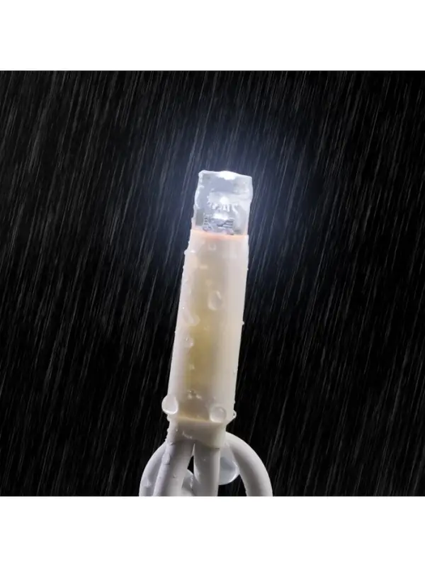 Гирлянда &laquo;Занавес&raquo; 2 &times; 3 м, IP65, УМС, белая нить каучук, 600 LED, свечение белое, 220 В