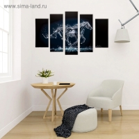 Модульная картина "Хрустальный конь" (2-23х52; 2-24х70; 1-24х80) 120х80см Модульная картина "Хрустальный конь" (2-23х52; 2-24х70; 1-24х80) 120х80см