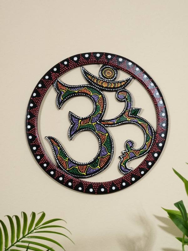 Панно резное МДФ Панно резное МДФ "ОМ Цветное", 30х30х0,6 см