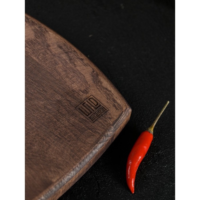 Доска разделочная для подачи Wild Kitchen, 23×20×2.5 см, граб темный Доска разделочная для подачи Wild Kitchen, 23×20×2.5 см, граб темный
