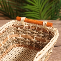Корзина плетеная 23x17x9 см, ротанг