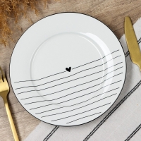 Тарелка керамическая &laquo;С любовью&raquo;, 20 см, цвет белый