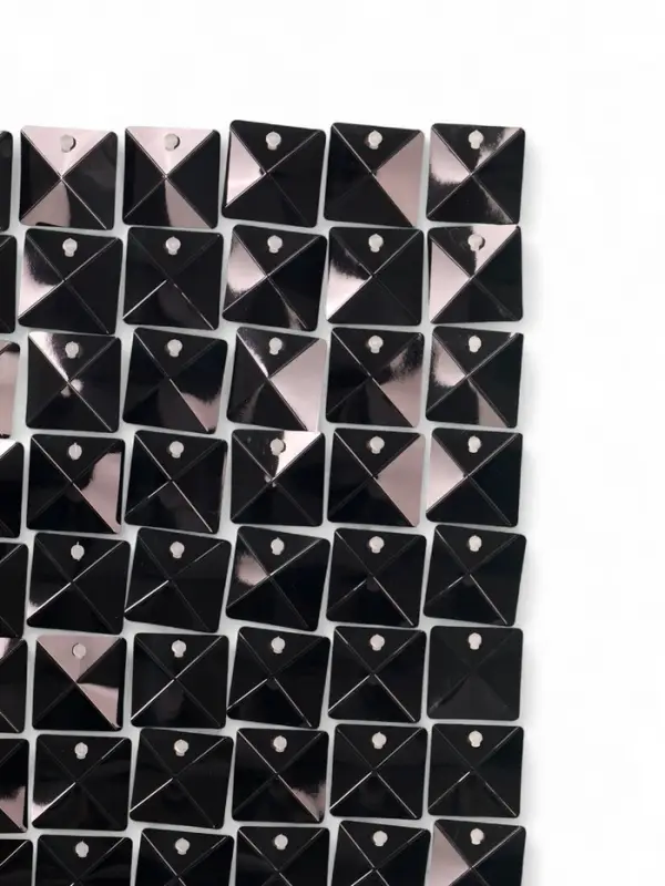 Панель с пайетками для фотозоны 30*30 см чёрная
