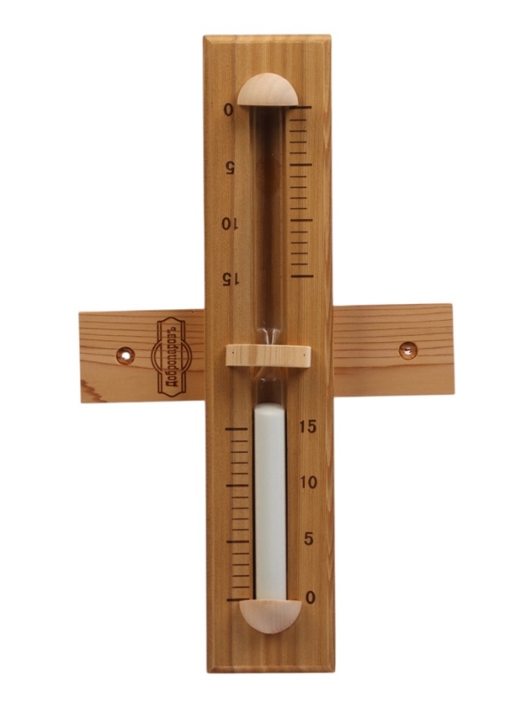 Часы песочные для бани и сауны, 15 мин, деревянные, кедр