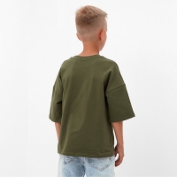 Футболка детская MINAKU цвет хаки, рост 98 см