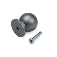 Ручка-кнопка CAPPIO RK146, d=25 мм, цвет графит, 8 шт.