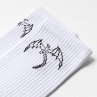 Носки, цвет белый/дракон, р-р 25 Носки, цвет белый/дракон, р-р 25