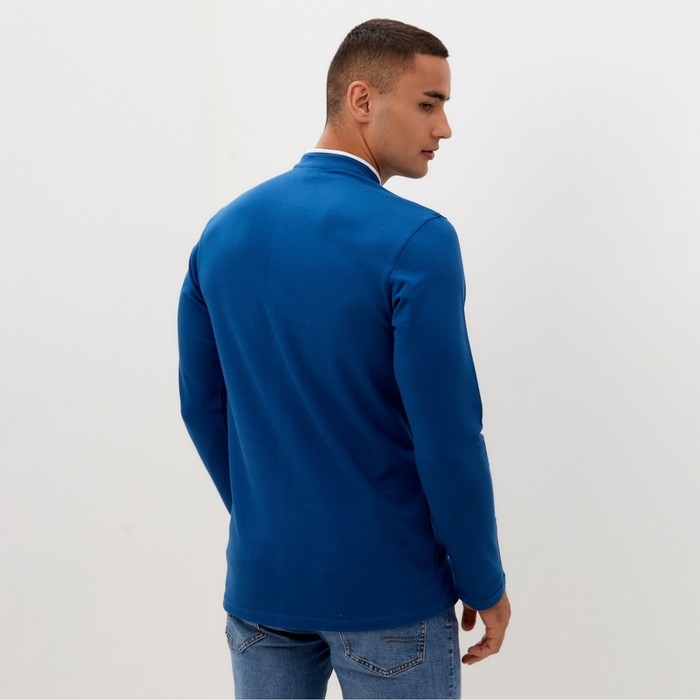 Футболка с дл. рукавом мужская MINAKU цвет синий, р-р 42 Футболка с дл. рукавом мужская MINAKU цвет синий, р-р 42