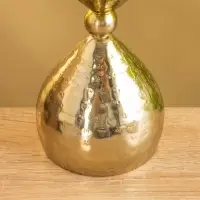 Подсвечник "Песочные часы" алюминий 8,5х19 см, цв. золото