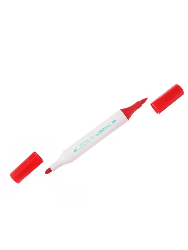 Набор акриловых маркеров 36 цветов в пластиковом кейсе, двусторонние