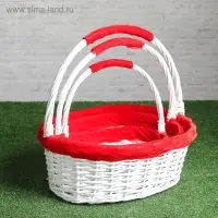 Набор корзин, 3 шт, 38&times;30&times;15/38 см, 34&times;26&times;12/33 см, 28&times;20&times;9/26 см, ива