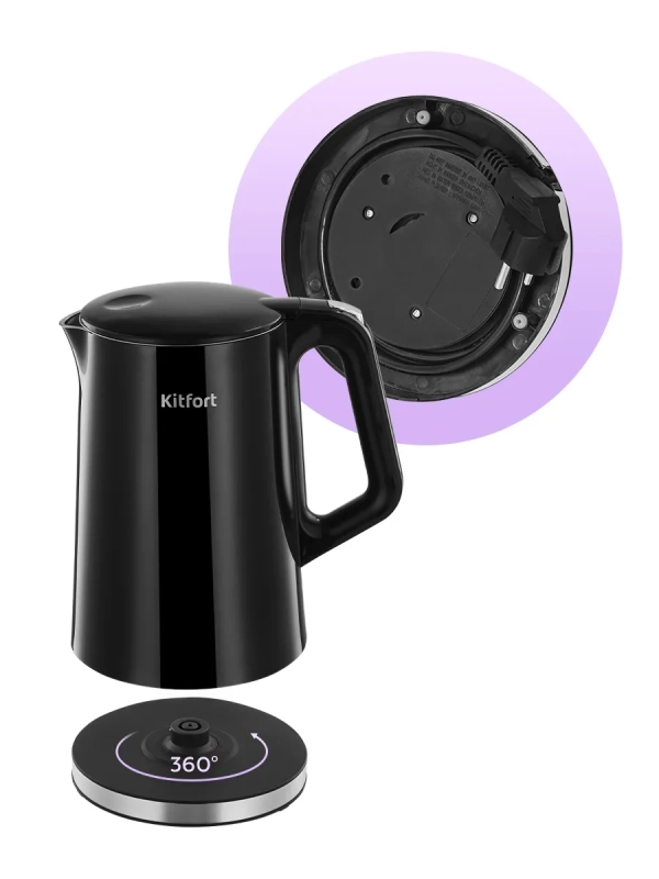 Чайник электрический с терморегулятором КТ-6703 - 1.7 л