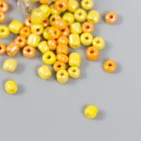 Бисер 6/0 в бутылочке "Горчица и васаби" 20 гр керамический блеск 6х2х2 см