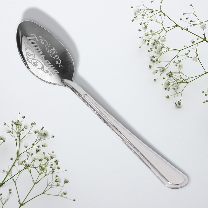 Ложка именная на открытке &laquo;Татьяна&raquo;, 3 х 14 см.