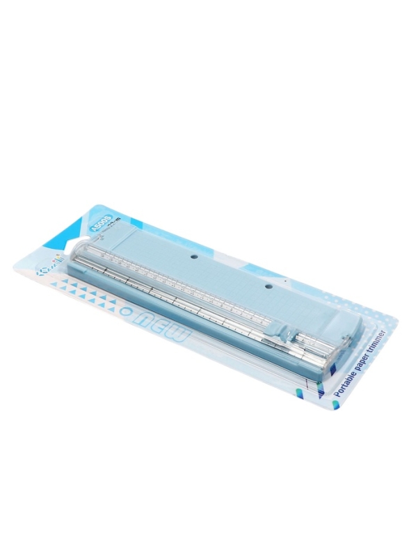 Резак для бумаги роликовый А5, до 3 листов, безопасное, цвет голубой Резак для бумаги роликовый А5, до 3 листов, безопасное, цвет голубой