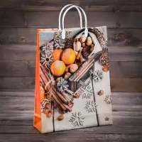 Пакет &laquo;Мандариновое настроение&raquo;, мягкий пластик, 40&times;30 см, 140 мкм