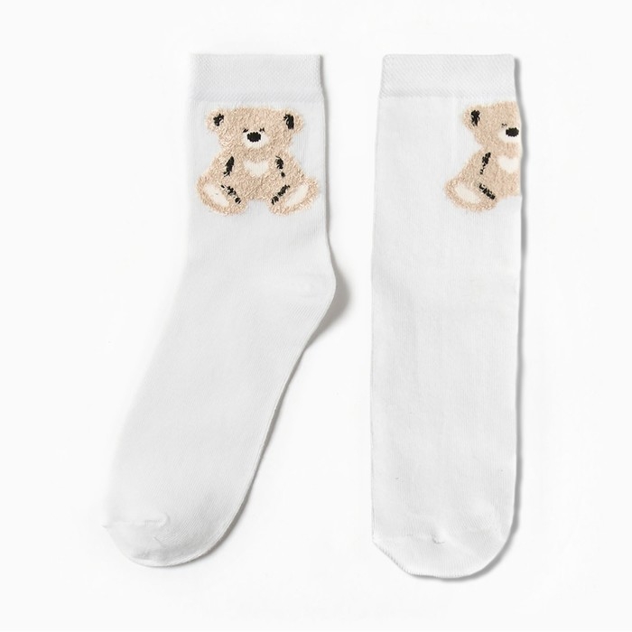Носки женские KAFTAN Носки женские KAFTAN "Мишка" размер 36-39 (23-25 см), молочный