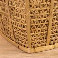 Корзина плетёная "Баскет" бамбук 27х27х37 см, светлая