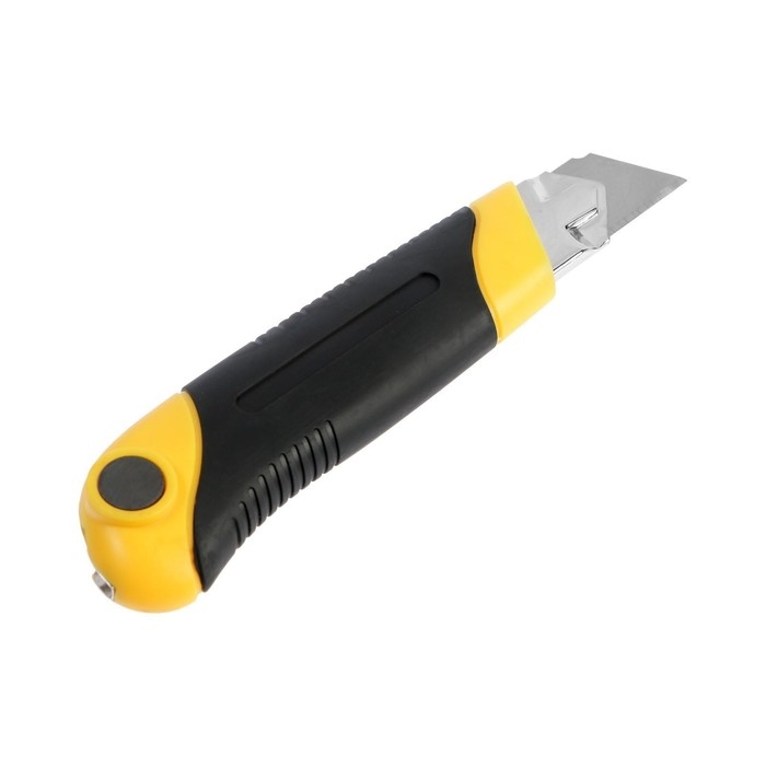 Нож универсальный ТУНДРА, 2К корпус, металлическая направляющая, винтовой фиксатор, 25 мм Нож универсальный ТУНДРА, 2К корпус, металлическая направляющая, винтовой фиксатор, 25 мм