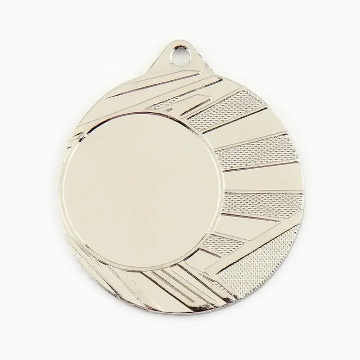 Медаль под нанесение, d= 4 см. Цвет серебро. Без ленты