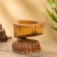 Подставка под бутылки &laquo;Голова слона&raquo;, 15&times;15&times;17 см, дерево Пиннис, коричневая