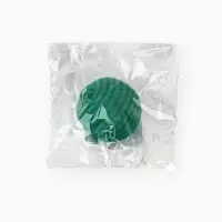 Игрушка пищащая  "Мячик, горизонтальные полоски", 5,5 см  темно-зеленая