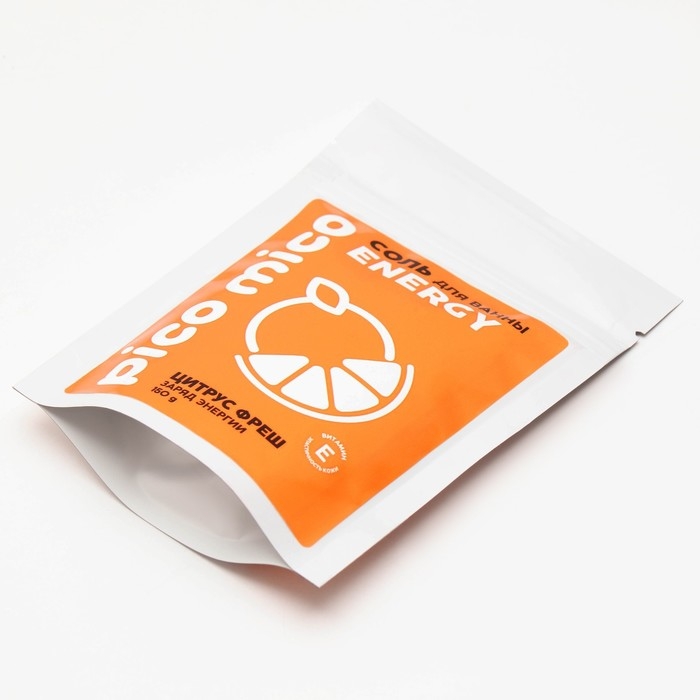 Соль для ванны, заряд энергиии, 150 г, аромат цитрус-фреш, PICO MICO Соль для ванны, заряд энергиии, 150 г, аромат цитрус-фреш, PICO MICO