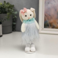 Фигурка текстиль &laquo;Милая зайка в платье, с бантом на голове&raquo;, 15&times;6&times;4 см, МИКС