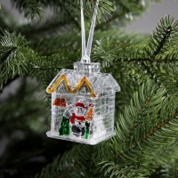 Ёлочная игрушка &laquo;Дед Мороз&raquo; 7 см, батарейки AG10х3 (в комплекте), свечение мульти (RGB)